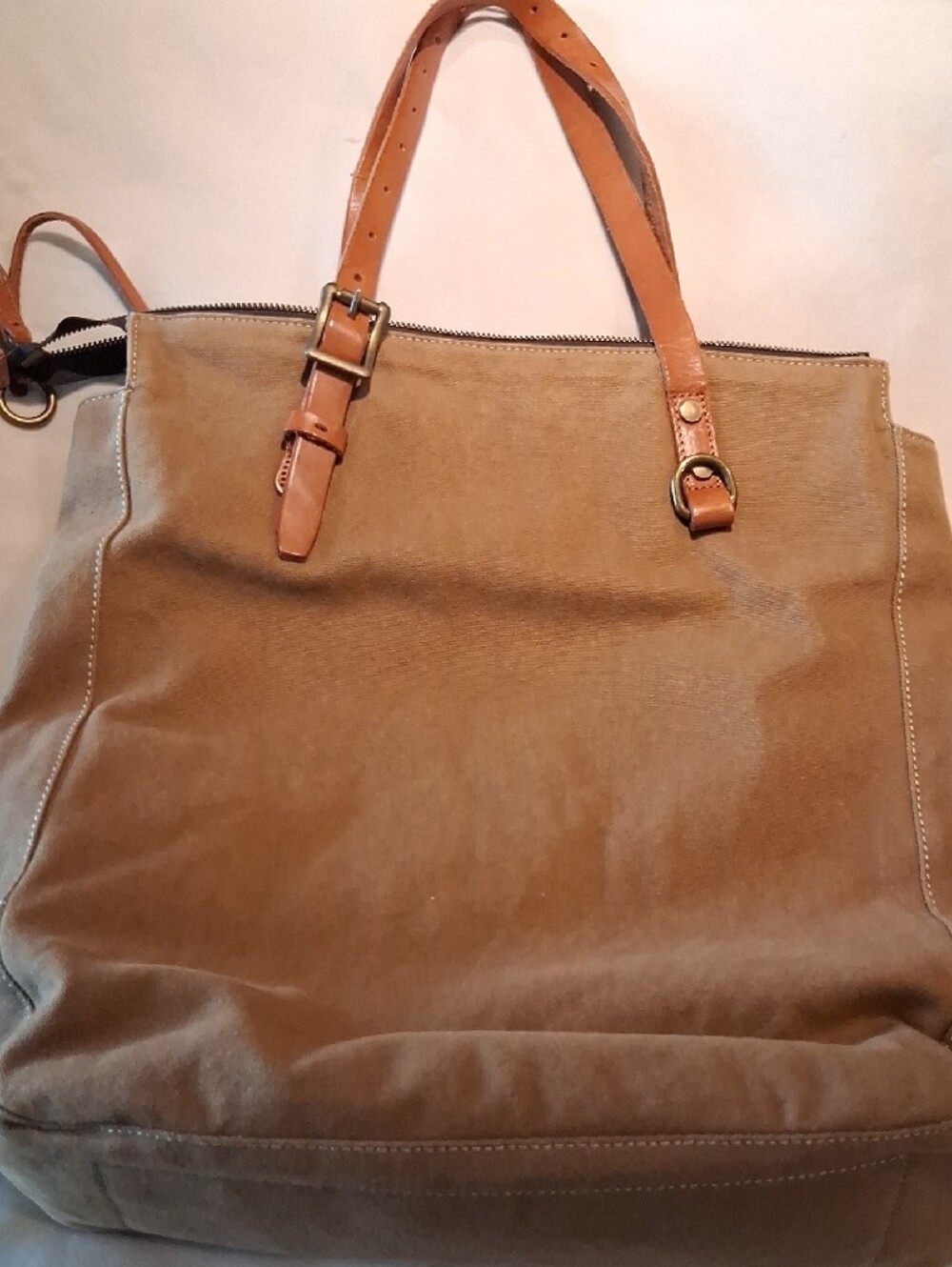 Redwood Tote in Brown and Tan - Picture 3 of 5